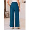 imagePRETTYGARDEN Womens Wide Leg Work Pants Business Casual High Waisted Loose Palazzo Trouser Summer ClothesDark Blue
