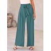 imagePRETTYGARDEN Womens Wide Leg Work Pants Business Casual High Waisted Loose Palazzo Trouser Summer ClothesSage Green