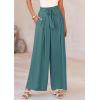 imagePRETTYGARDEN Womens Wide Leg Work Pants Business Casual High Waisted Loose Palazzo Trouser Summer ClothesSage Green