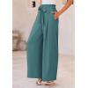 imagePRETTYGARDEN Womens Wide Leg Work Pants Business Casual High Waisted Loose Palazzo Trouser Summer ClothesSage Green