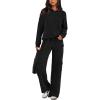 imagePRETTYGARDEN 2 Piece Sets for Women Fall 2026 Sweatsuits Outfits Lounge Matching Hoodie Set Travel Track Suits Winter ClothesBlack