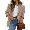 imagePRETTYGARDEN 2026 Blazers for Women Business Casual Long Sleeve Lapel Open Front Suit Jacket Work Blazer with PocketsCamel