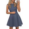 imagePRETTYGARDEN Cocktail Dresses for Women 2026 Summer Formal Boat Neck A Line Spring Elegant Graduation Party Mini DressDusty Blue