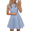 imagePRETTYGARDEN Cocktail Dresses for Women 2026 Summer Formal Boat Neck A Line Spring Elegant Graduation Party Mini DressLight Blue