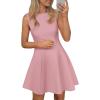 imagePRETTYGARDEN Cocktail Dresses for Women 2026 Summer Formal Boat Neck A Line Spring Elegant Graduation Party Mini DressPink