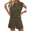 imagePRETTYGARDEN Two Piece Short Sets for Women Summer 2026 Matching Loungewear Travel Outfits Spring Beach Vacation ClothesArmy Green