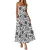 Floral White Black