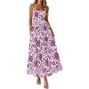 imagePRETTYGARDEN Womens 2026 Spring Boho Maxi Dress Eyelet Floral Long Flowy Sundresses Summer Beach Vacation ClothesFloral White Purple