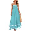 imagePRETTYGARDEN Womens 2026 Summer Flowy Maxi Dress Casual Sleeveless Spaghetti Strap Ruffle Beach Long DressesAqua Green