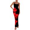 Floral Black Red