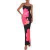 Floral Black Rose Red