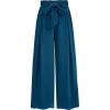 imagePRETTYGARDEN Womens Wide Leg Work Pants Business Casual High Waisted Loose Palazzo Trouser Summer ClothesDark Blue