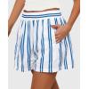 imagePRETTYGARDEN Boxer Shorts for Women 2025 Summer Casual Striped Cotton Pajama Y2K Fashion Lounge Sleep Bottoms with Pockets