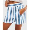 imagePRETTYGARDEN Boxer Shorts for Women 2025 Summer Casual Striped Cotton Pajama Y2K Fashion Lounge Sleep Bottoms with Pockets
