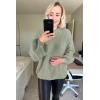 imagePRETTYGARDEN Fall Sweaters for Women 2026 Fashion Long Sleeve Casual Ribbed Knit Winter Clothes Pullover Jumper TopsBean Green