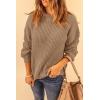 imagePRETTYGARDEN Fall Sweaters for Women 2026 Fashion Long Sleeve Casual Ribbed Knit Winter Clothes Pullover Jumper TopsCamel