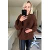 imagePRETTYGARDEN Fall Sweaters for Women 2026 Fashion Long Sleeve Casual Ribbed Knit Winter Clothes Pullover Jumper TopsCoffee