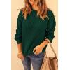 imagePRETTYGARDEN Fall Sweaters for Women 2026 Fashion Long Sleeve Casual Ribbed Knit Winter Clothes Pullover Jumper TopsDark Green