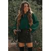 imagePRETTYGARDEN Fall Sweaters for Women 2026 Fashion Long Sleeve Casual Ribbed Knit Winter Clothes Pullover Jumper TopsDark Green