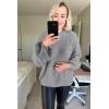 imagePRETTYGARDEN Fall Sweaters for Women 2026 Fashion Long Sleeve Casual Ribbed Knit Winter Clothes Pullover Jumper TopsGrey