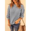 imagePRETTYGARDEN Fall Sweaters for Women 2026 Fashion Long Sleeve Casual Ribbed Knit Winter Clothes Pullover Jumper TopsGrey