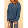 imagePRETTYGARDEN Fall Sweaters for Women 2026 Fashion Long Sleeve Casual Ribbed Knit Winter Clothes Pullover Jumper TopsGrey Blue