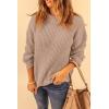 imagePRETTYGARDEN Fall Sweaters for Women 2026 Fashion Long Sleeve Casual Ribbed Knit Winter Clothes Pullover Jumper TopsKhaki