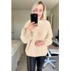 imagePRETTYGARDEN Fall Sweaters for Women 2026 Fashion Long Sleeve Casual Ribbed Knit Winter Clothes Pullover Jumper TopsLight Apricot