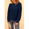 imagePRETTYGARDEN Fall Sweaters for Women 2026 Fashion Long Sleeve Casual Ribbed Knit Winter Clothes Pullover Jumper TopsNavy