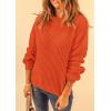imagePRETTYGARDEN Fall Sweaters for Women 2026 Fashion Long Sleeve Casual Ribbed Knit Winter Clothes Pullover Jumper TopsOrange