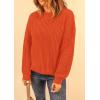 imagePRETTYGARDEN Fall Sweaters for Women 2026 Fashion Long Sleeve Casual Ribbed Knit Winter Clothes Pullover Jumper TopsOrange
