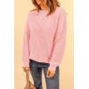 imagePRETTYGARDEN Fall Sweaters for Women 2026 Fashion Long Sleeve Casual Ribbed Knit Winter Clothes Pullover Jumper TopsPink