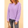 imagePRETTYGARDEN Fall Sweaters for Women 2026 Fashion Long Sleeve Casual Ribbed Knit Winter Clothes Pullover Jumper TopsPurple