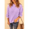 imagePRETTYGARDEN Fall Sweaters for Women 2026 Fashion Long Sleeve Casual Ribbed Knit Winter Clothes Pullover Jumper TopsPurple