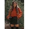 imagePRETTYGARDEN Fall Sweaters for Women 2026 Fashion Long Sleeve Casual Ribbed Knit Winter Clothes Pullover Jumper TopsRust Red