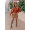 imagePRETTYGARDEN Fall Sweaters for Women 2026 Fashion Long Sleeve Casual Ribbed Knit Winter Clothes Pullover Jumper TopsRust Red