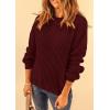 imagePRETTYGARDEN Fall Sweaters for Women 2026 Fashion Long Sleeve Casual Ribbed Knit Winter Clothes Pullover Jumper TopsWine Red