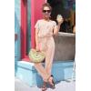 imagePRETTYGARDEN Jumpsuits for Women 2026 Spring Summer Casual Dressy Short Sleeve Romper Airport Vacation Travel OutfitsBeige
