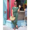 imagePRETTYGARDEN Jumpsuits for Women 2026 Spring Summer Casual Dressy Short Sleeve Romper Airport Vacation Travel OutfitsFruit Green
