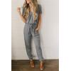 imagePRETTYGARDEN Jumpsuits for Women 2026 Spring Summer Casual Dressy Short Sleeve Romper Airport Vacation Travel OutfitsGrey
