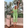 imagePRETTYGARDEN Jumpsuits for Women 2026 Spring Summer Casual Dressy Short Sleeve Romper Airport Vacation Travel OutfitsLight Green