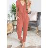 imagePRETTYGARDEN Jumpsuits for Women 2026 Spring Summer Casual Dressy Short Sleeve Romper Airport Vacation Travel OutfitsLight Pink