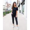 imagePRETTYGARDEN Jumpsuits for Women 2026 Summer Dressy Off Shoulder Romper Spring Vacation Travel Lounge Outfits ClothesBlack