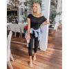imagePRETTYGARDEN Jumpsuits for Women 2026 Summer Dressy Off Shoulder Romper Spring Vacation Travel Lounge Outfits ClothesBlack