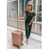 imagePRETTYGARDEN Jumpsuits for Women 2026 Summer Dressy Off Shoulder Romper Spring Vacation Travel Lounge Outfits ClothesDark Green