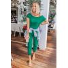 imagePRETTYGARDEN Jumpsuits for Women 2026 Summer Dressy Off Shoulder Romper Spring Vacation Travel Lounge Outfits ClothesGrass Green
