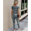 imagePRETTYGARDEN Jumpsuits for Women 2026 Summer Dressy Off Shoulder Romper Spring Vacation Travel Lounge Outfits ClothesGreen Camo