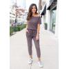 imagePRETTYGARDEN Jumpsuits for Women 2026 Summer Dressy Off Shoulder Romper Spring Vacation Travel Lounge Outfits ClothesGrey
