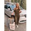 imagePRETTYGARDEN Jumpsuits for Women 2026 Summer Dressy Off Shoulder Romper Spring Vacation Travel Lounge Outfits ClothesKhaki