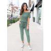 imagePRETTYGARDEN Jumpsuits for Women 2026 Summer Dressy Off Shoulder Romper Spring Vacation Travel Lounge Outfits ClothesLight Green